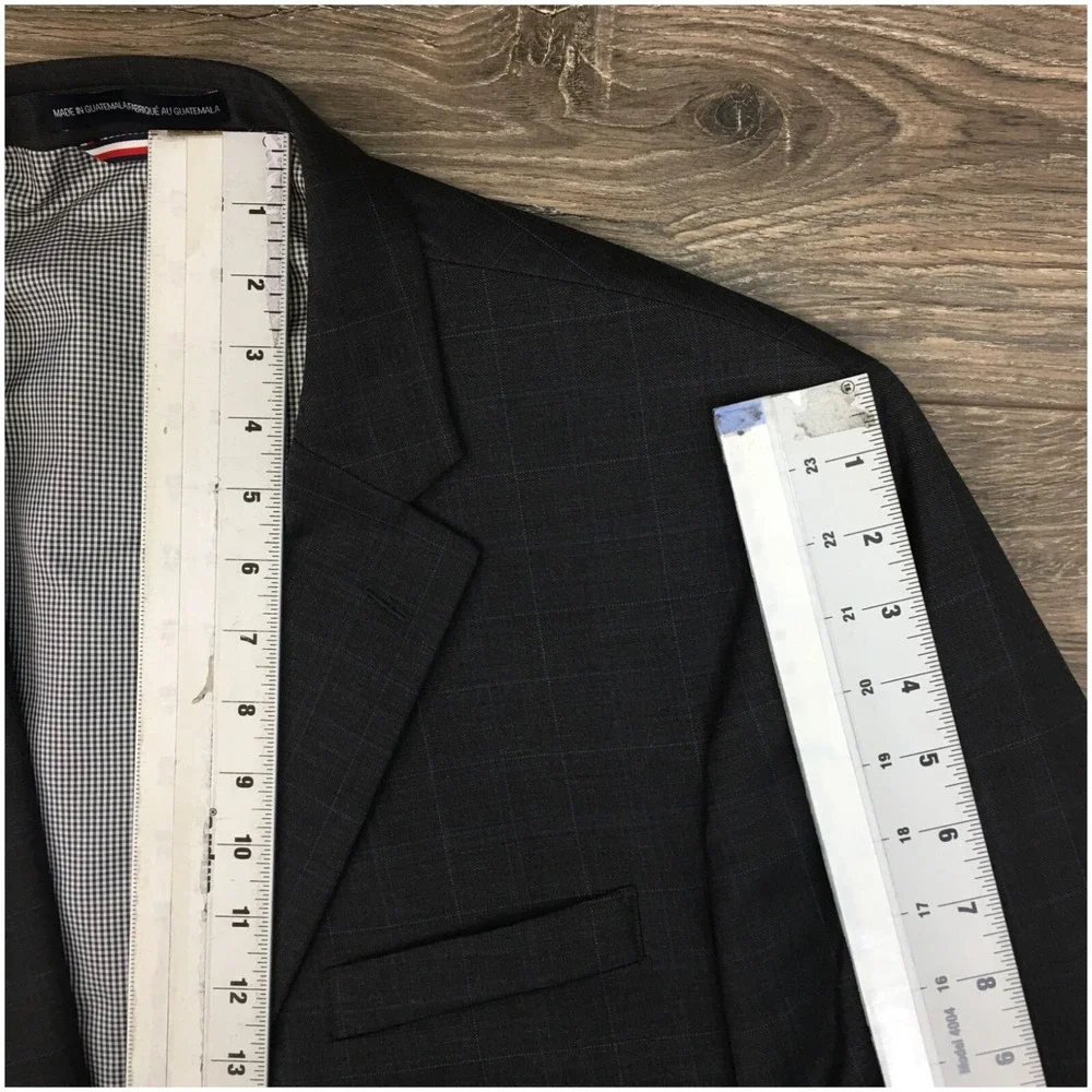 TOMMY HILFIGER Mens Blazer Sport Coat‎ Casual Jacket Size 48R Classic Wool Suit